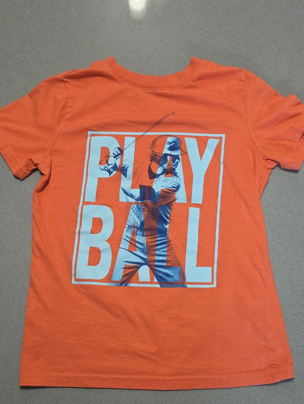 Cat & Jack Orange Teen Boys 'Play Ball' Graphic Tee